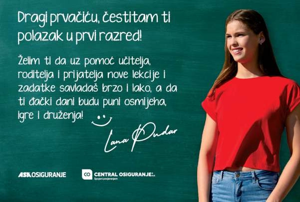 Lana Pudar zaželjela sretan  početak školovanja prvačićima  Central i ASA Osiguranja